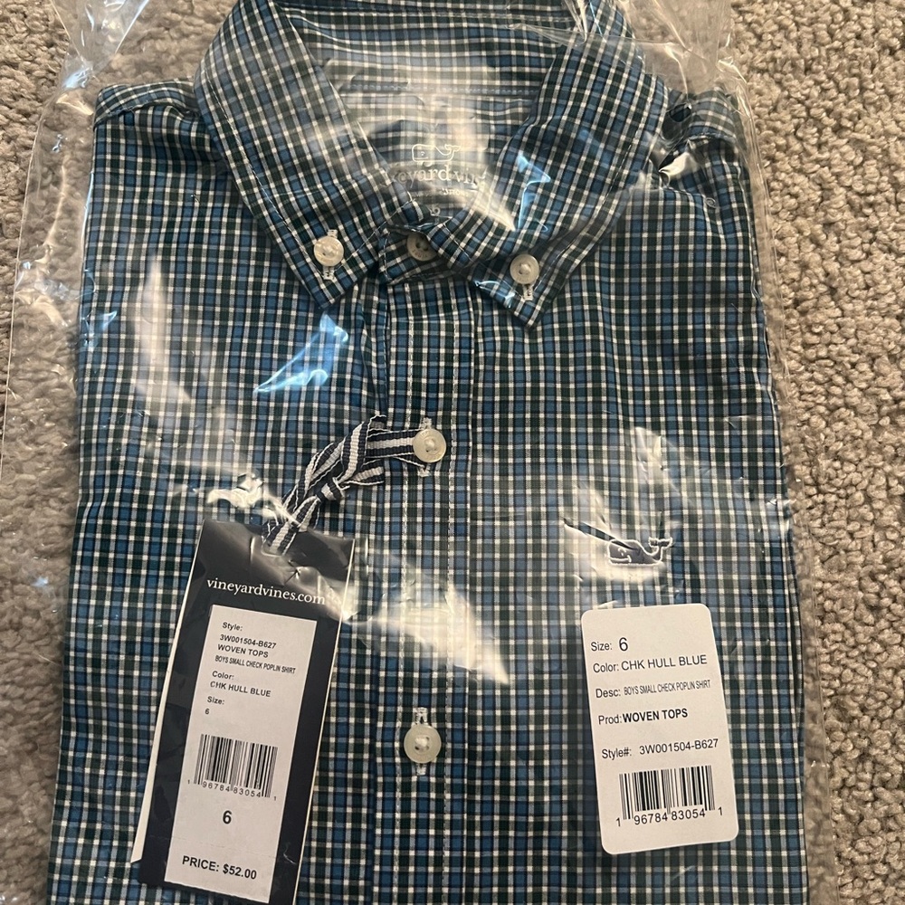 Vineyard Vines Blue Casual Button Down Shirt